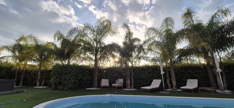 Il giardino all'imbrunire